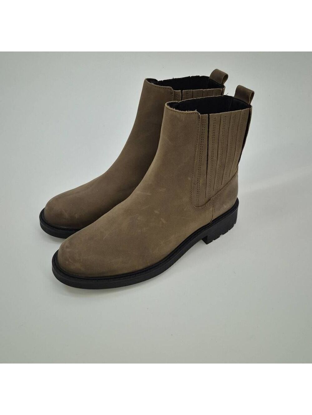 Clarks Orinoco 2 Mid Olive Ankle Leather Pull On Boots Size 9.5 M